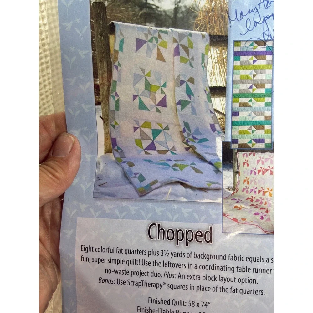 Quiltcore Unisex Joan Ford Hummingbird Highway Chopped Quilt Pattern OS Blue